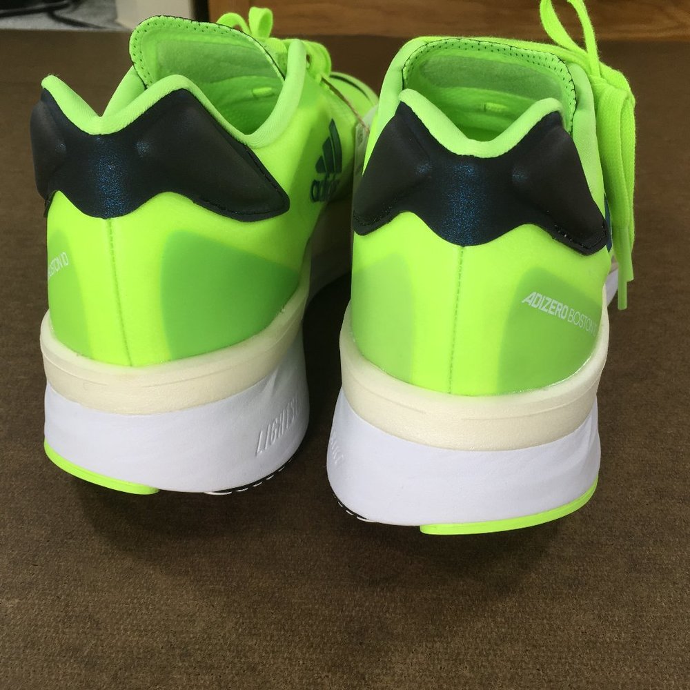 Adidas Adizero Boston 10 Running Shoes Mens Size 12 Signal Green H67514 - Picture 5 of 10